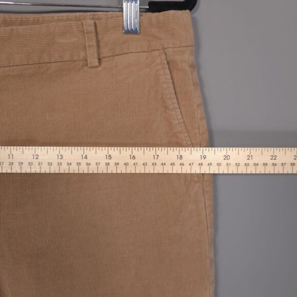 BROOKS BROTHERS Women's Pants Size 14 Corduroy Jeans Tan Flare Straight Camel - Picture 6 of 11